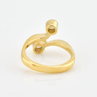 Brillantring aus 585 Gelbgold, nachhaltiger second hand Schmuck perfekt aufgearbeitet