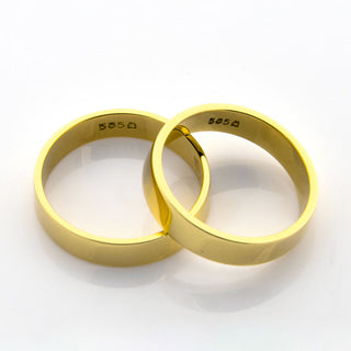 Trauringe aus 585 Gelbgold, nachhaltiger second hand Schmuck perfekt aufgearbeitet