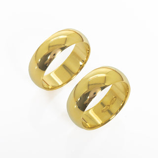 Trauringe aus 585 Gelbgold, nachhaltiger second hand Schmuck perfekt aufgearbeitet