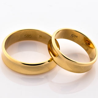 Trauringe aus 585 Roségold, nachhaltiger second hand Schmuck perfekt aufgearbeitet