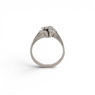 Brillantring aus 585 Weißgold, nachhaltiger second-hand Schmuck perfekt aufgearbeitet