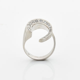 Victor Mayer Brillantring aus 750 Weißgold mit Diamant, nachhaltiger second hand Schmuck perfekt aufgearbeitet