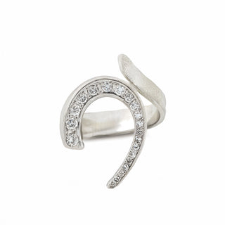 Victor Mayer Brillantring aus 750 Weißgold mit Diamant, nachhaltiger second hand Schmuck perfekt aufgearbeitet
