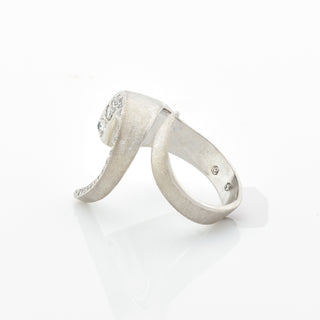 Victor Mayer Brillantring aus 750 Weißgold mit Diamant, nachhaltiger second hand Schmuck perfekt aufgearbeitet