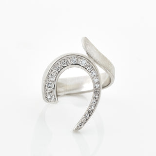 Victor Mayer Brillantring aus 750 Weißgold mit Diamant, nachhaltiger second hand Schmuck perfekt aufgearbeitet