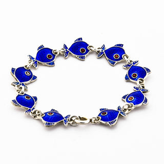 Volmer Bahner Armband Fische aus 925 Silber, nachhaltiger second hand Schmuck perfekt aufgearbeitet