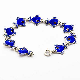 Volmer Bahner Armband Fische aus 925 Silber, nachhaltiger second hand Schmuck perfekt aufgearbeitet