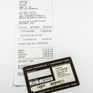 Zenith El Primero Open Automatik mit Chronograph, Panoramadatum , Sichtboden, Kleine Sekunde und Gangreserveanzeige, gebrauchte Luxusuhr im Top-Zustand