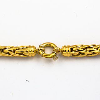 Zopfkette aus 750 Gelbgold, nachhaltiger second hand Schmuck perfekt aufgearbeitet