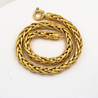 Zopfkette aus 750 Gelbgold, nachhaltiger second hand Schmuck perfekt aufgearbeitet