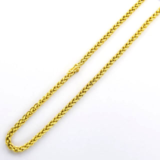Zopfkette aus 585 Gelbgold, nachhaltiger second hand Schmuck perfekt aufgearbeitet