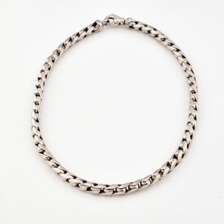 Zopfkette aus 585 Weißgold, nachhaltiger second hand Schmuck perfekt aufgearbeitet