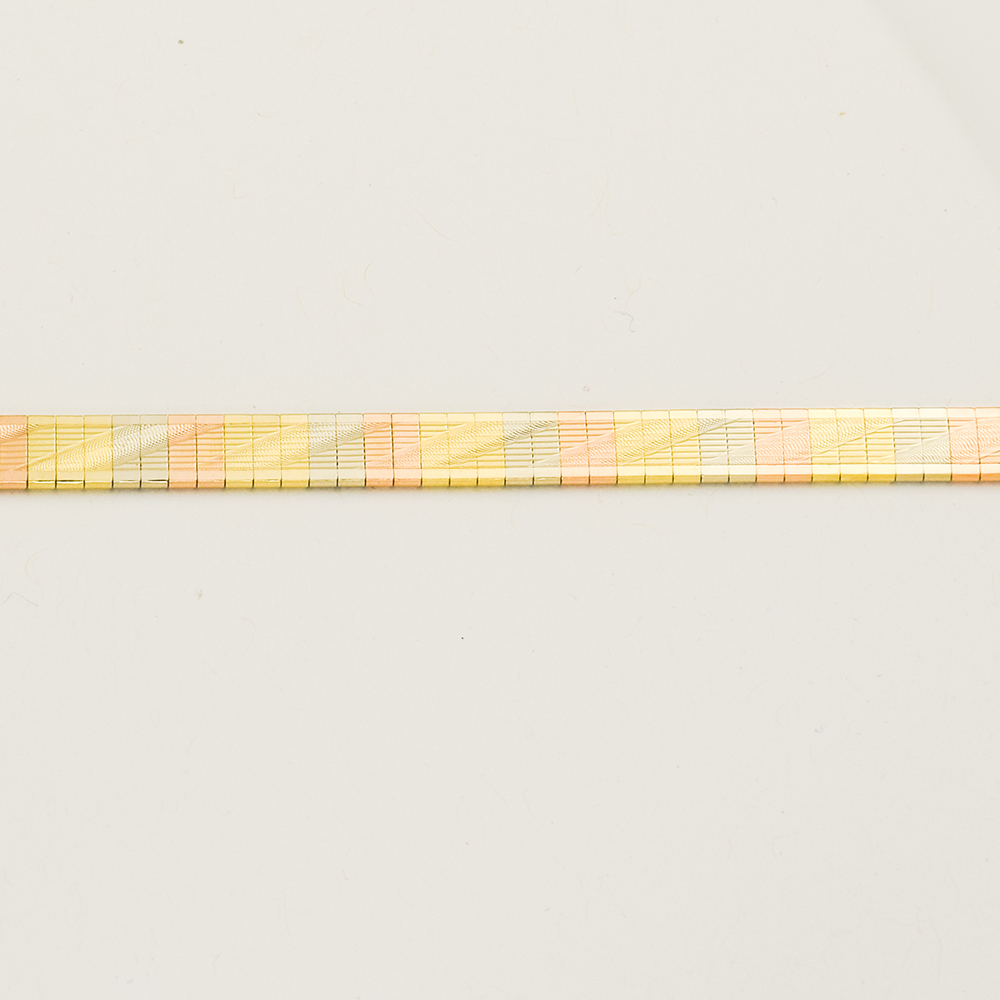 Armband aus 585 Gelb-, Rot- und Weißgold, nachhaltiger second hand Schmuck perfekt aufgearbeitet