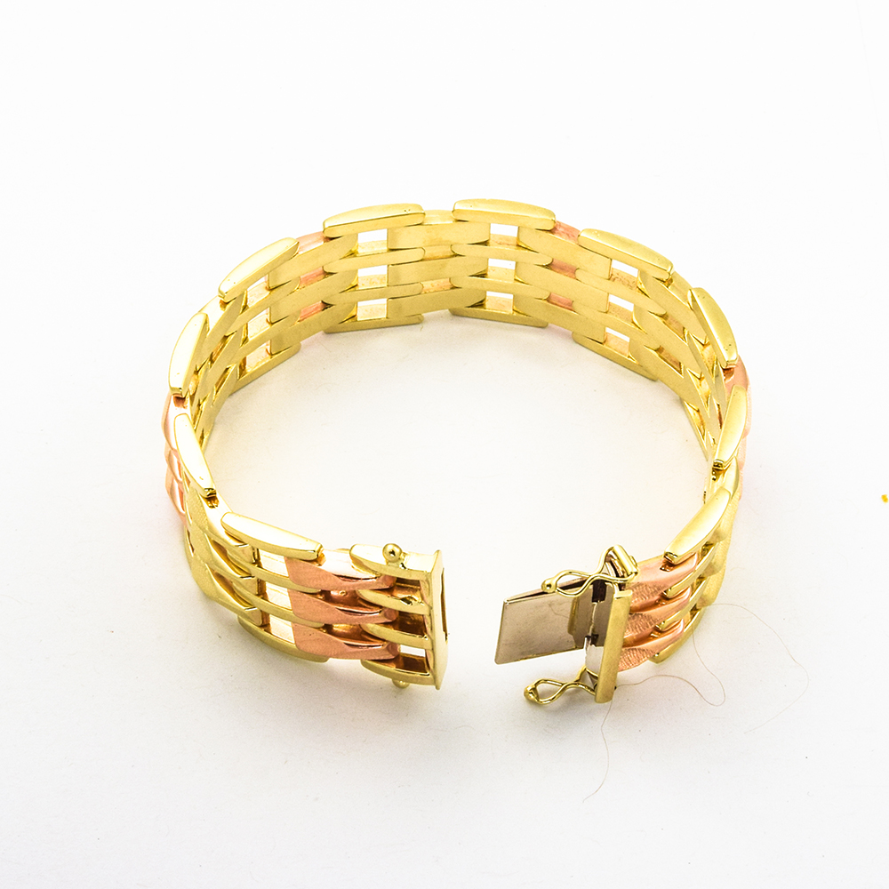 Armband aus 585 Gelb- und Rotgold, nachhaltiger second hand Schmuck perfekt aufgearbeitet