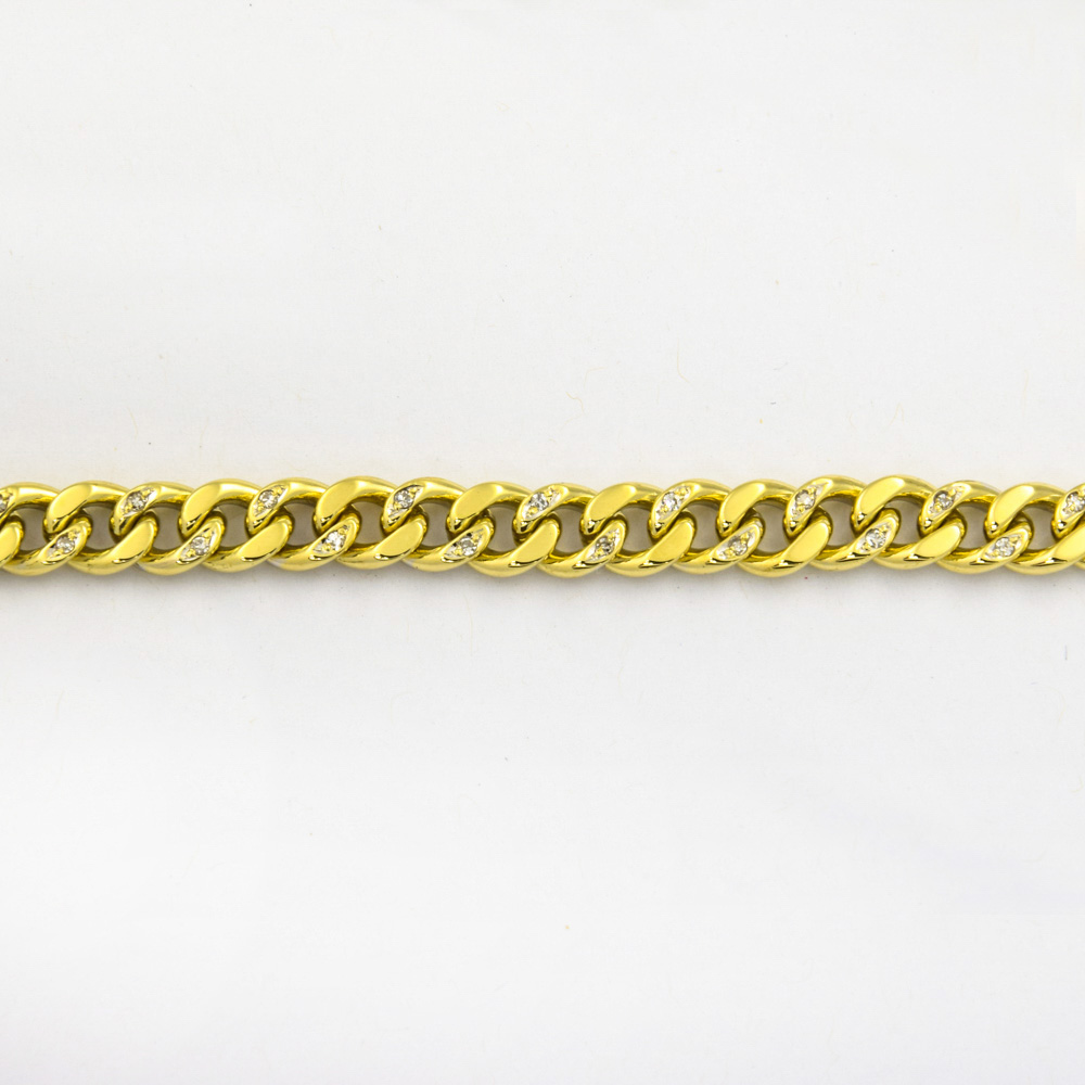 Armband aus 585 Gelb- und Weißgold mit Diamant, nachhaltiger second hand Schmuck perfekt aufgearbeitet