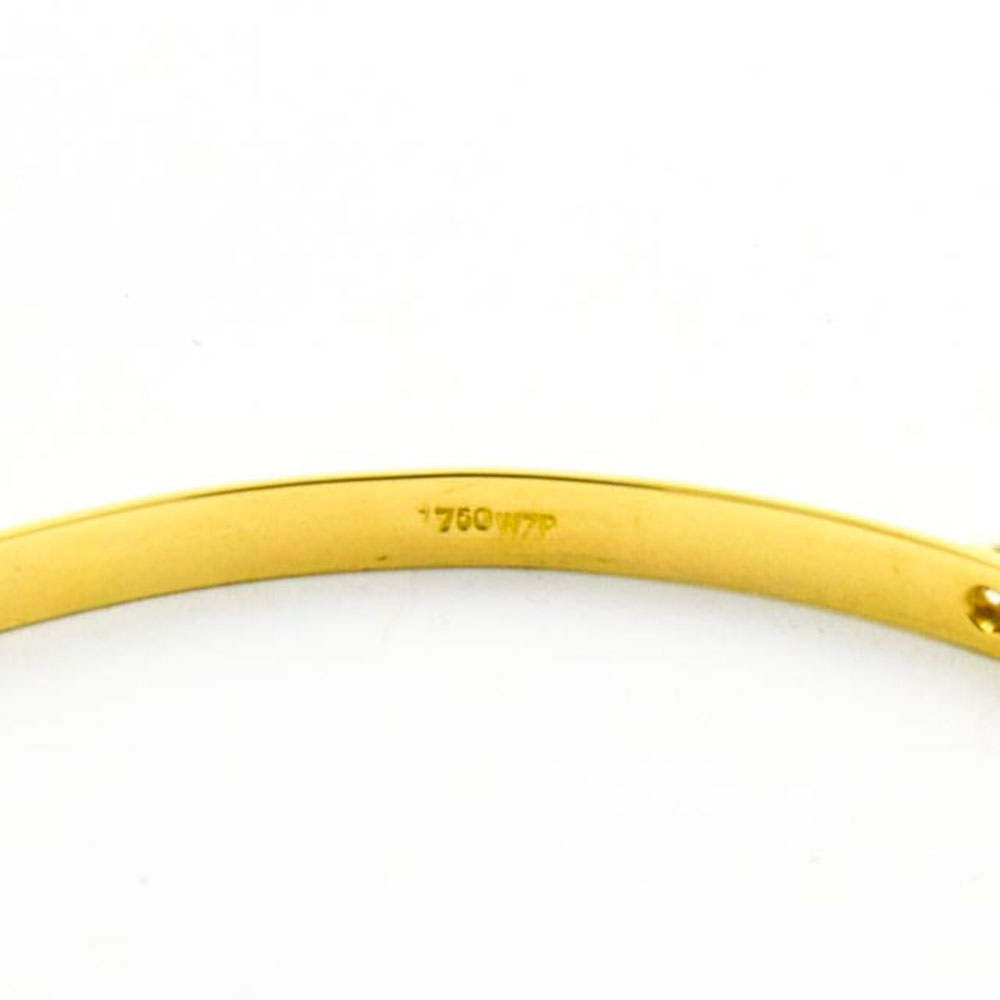 Brillantarmreif aus 750 Gelb- und Weißgold, nachhaltiger second hand Schmuck perfekt aufgearbeitet