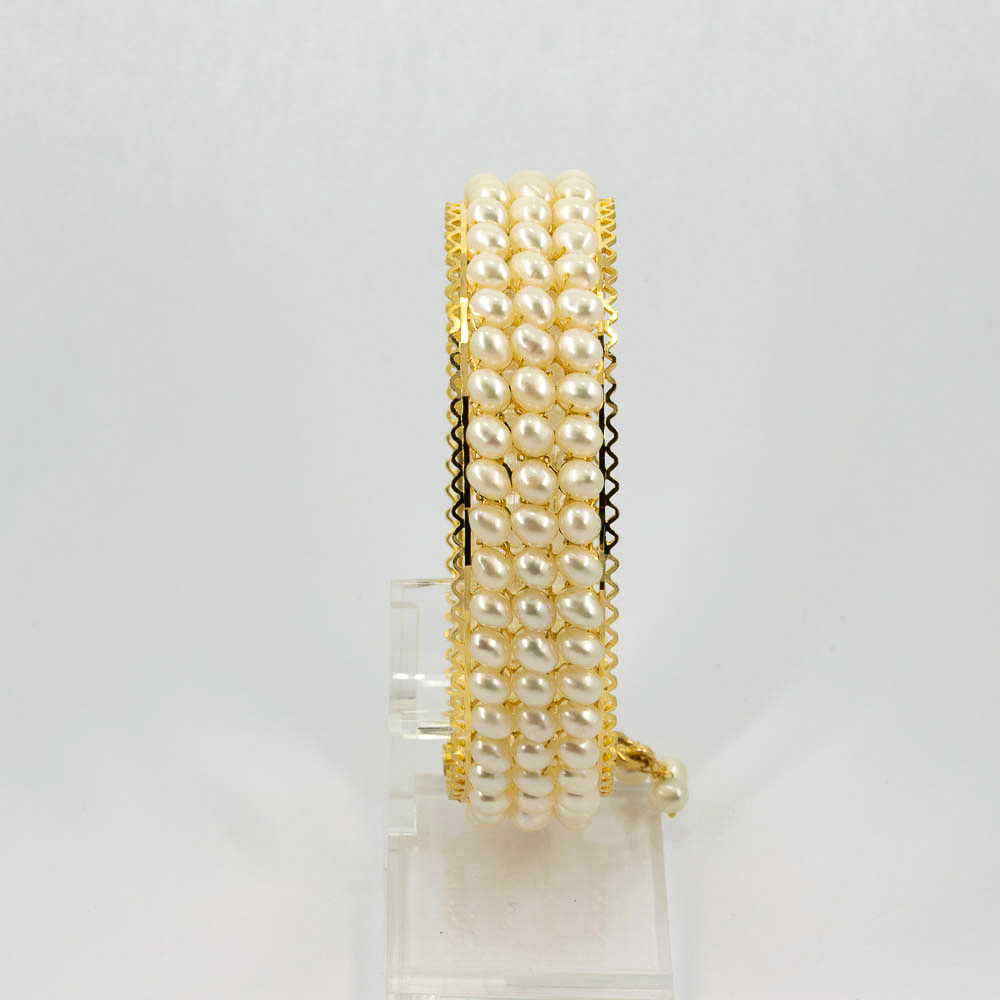Perlenarmspange aus 20 kt Rotgold, hochwertiger second hand Schmuck perfekt aufgearbeitet