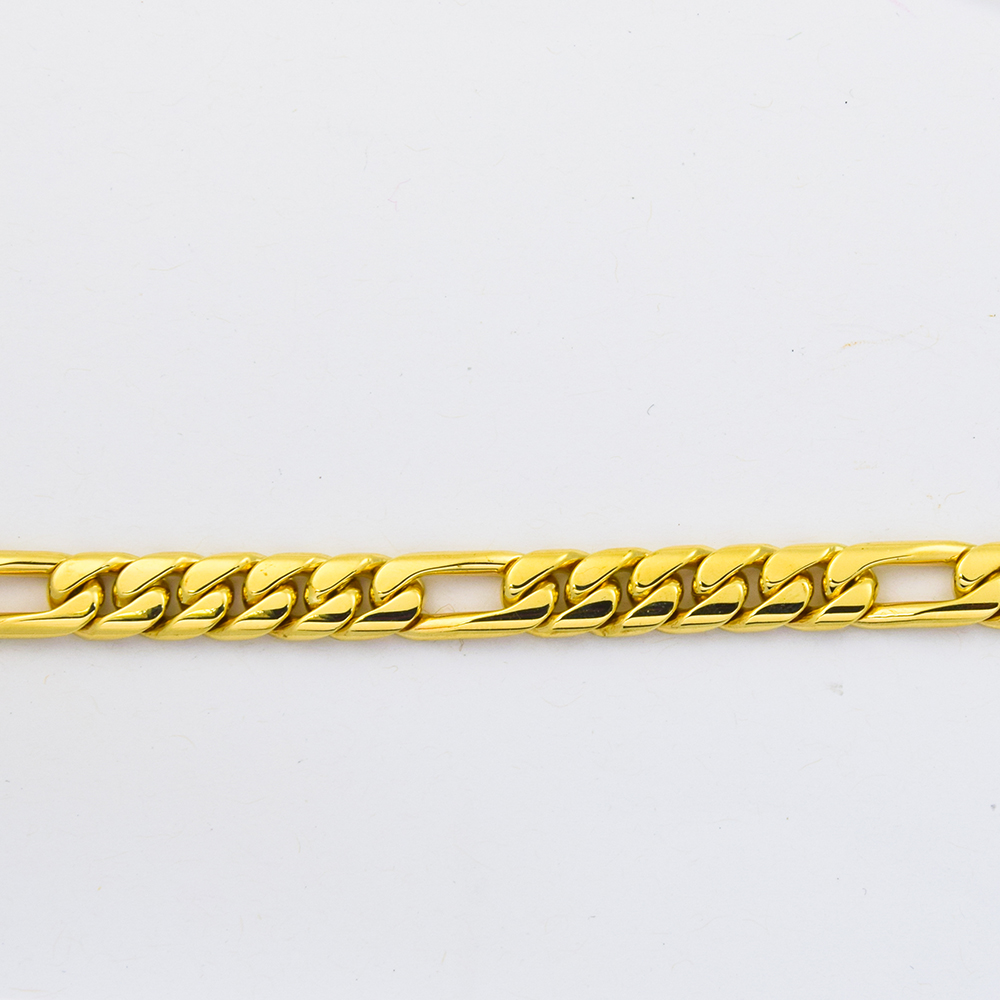 Figaroarmband aus 585 Gelbgold, nachhaltiger second hand Schmuck perfekt aufgearbeitet