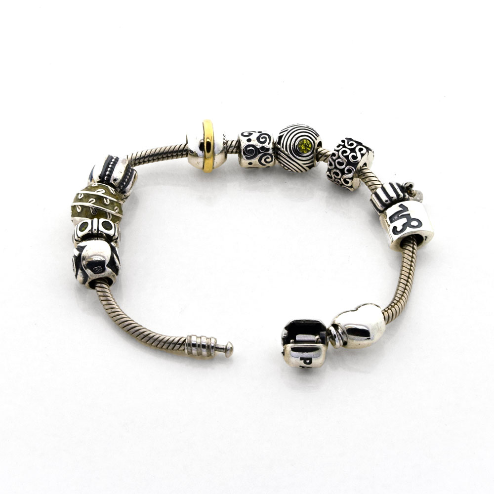 Pandora Armband aus 925 Silber, nachhaltiger second hand Schmuck perfekt aufgearbeitet
