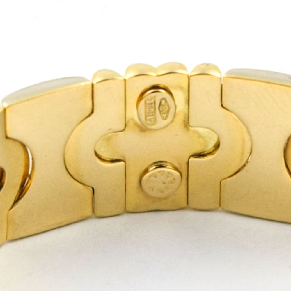 Quadri Armspange aus 750 Gelbgold, nachhaltiger second hand Schmuck perfekt aufgearbeitet