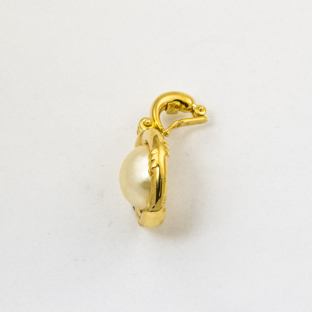 Perlenanhänger aus 585 Gelbgold, nachhaltiger second hand Schmuck perfekt aufgearbeitet