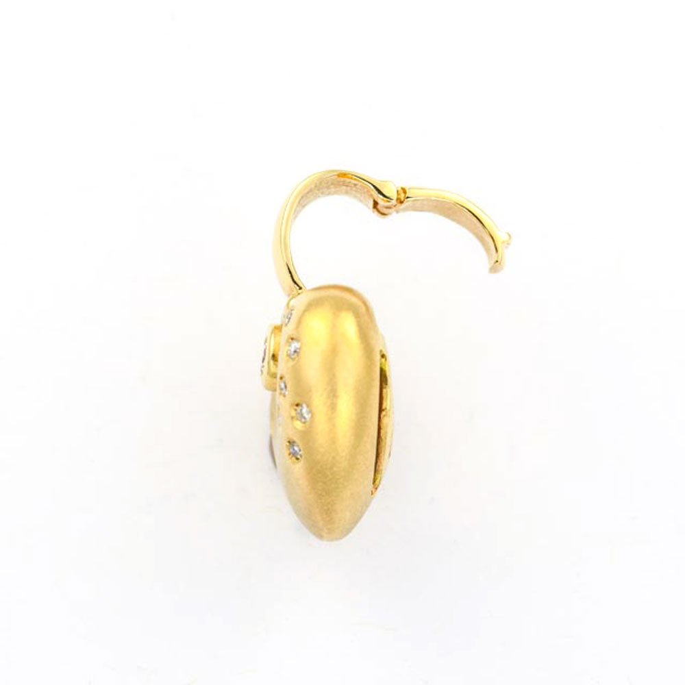 An-/Einhänger Herz aus 585 Gelbgold mit Brillant, nachhaltiger second hand Schmuck perfekt aufgearbeitet
