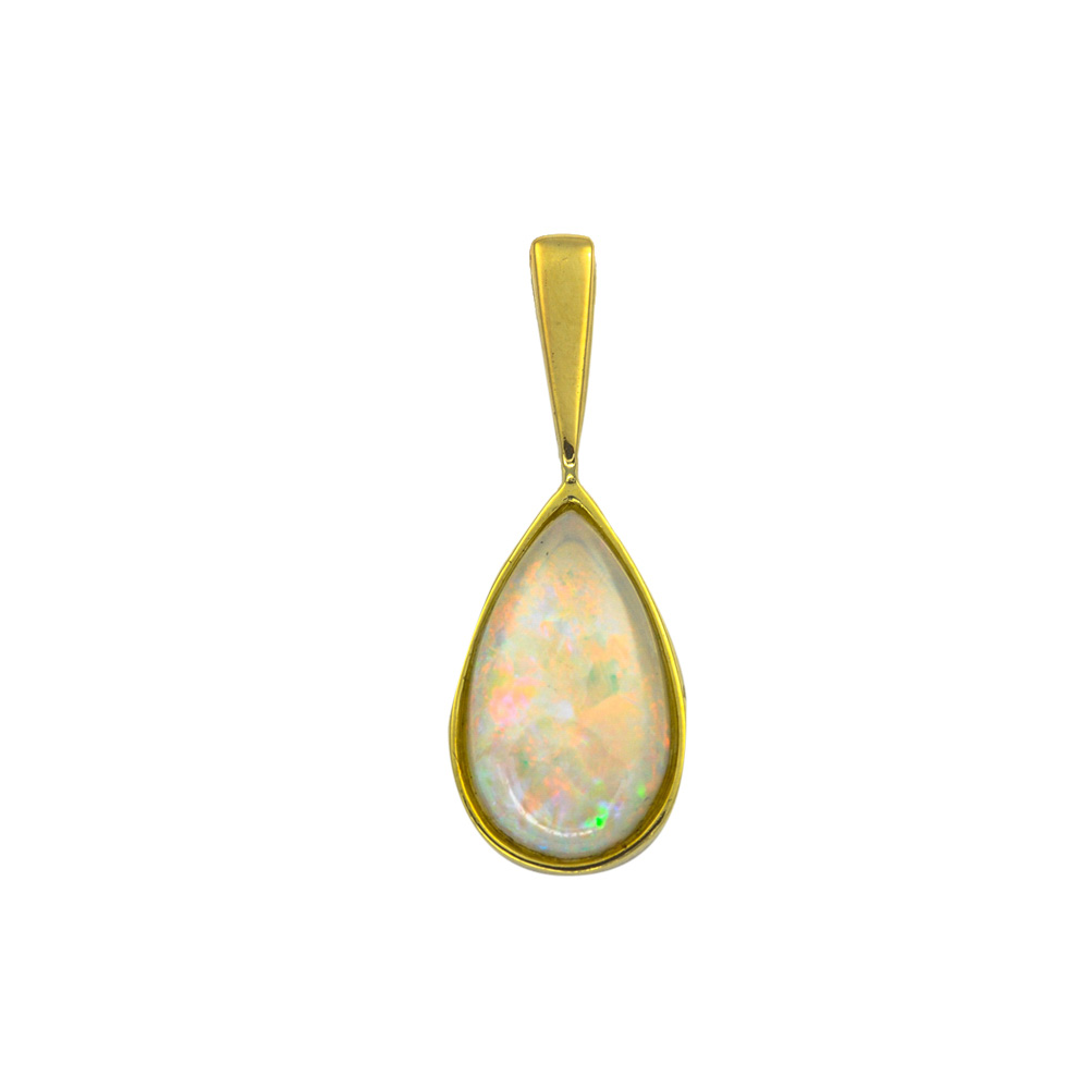 Anhänger aus 585 Gelbgold mit Opal, nachhaltiger second hand Schmuck perfekt aufgearbeitet