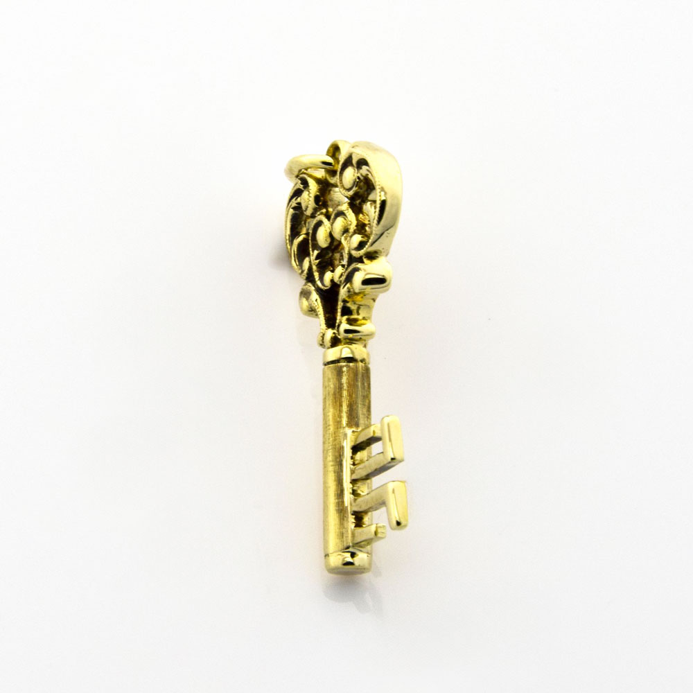 Anhänger Schlüssel aus 585 Gelbgold, nachhaltiger second hand Schmuck perfekt aufgearbeitet