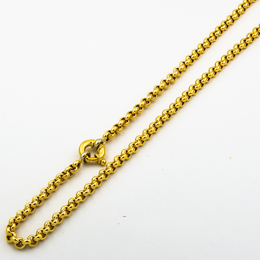 Ankerkette aus 750 Gelbgold, 44cm, nachhaltiger second hand Schmuck perfekt aufgearbeitet