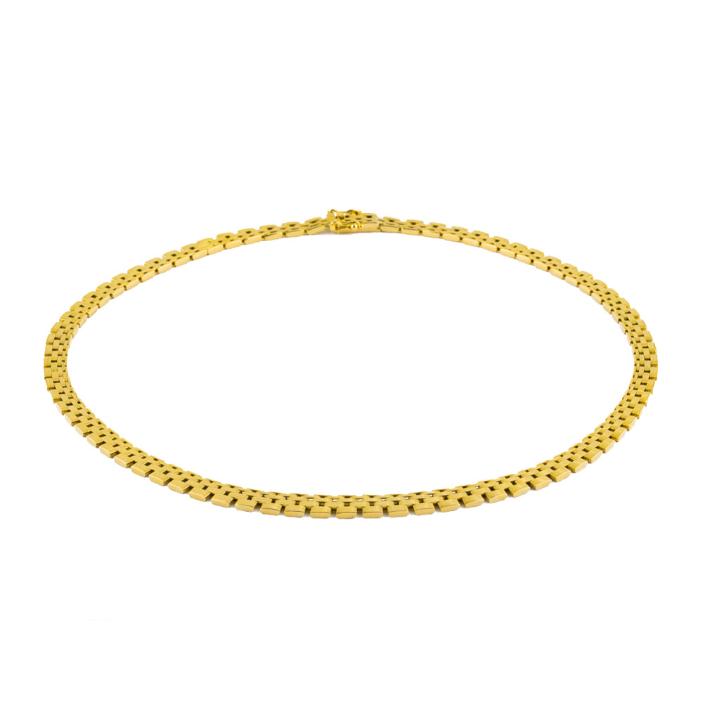 Halskette aus 585 Gelbgold, 43 cm, hochwertiger second hand Schmuck perfekt aufgearbeitet