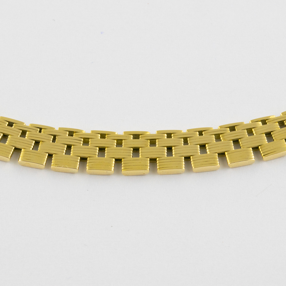 Halskette aus 585 Gelbgold, 43 cm, hochwertiger second hand Schmuck perfekt aufgearbeitet