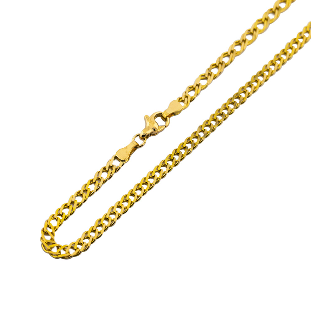 Halskette aus 585 Gelbgold, 61 cm, nachhaltiger second hand Schmuck perfekt aufgearbeitet