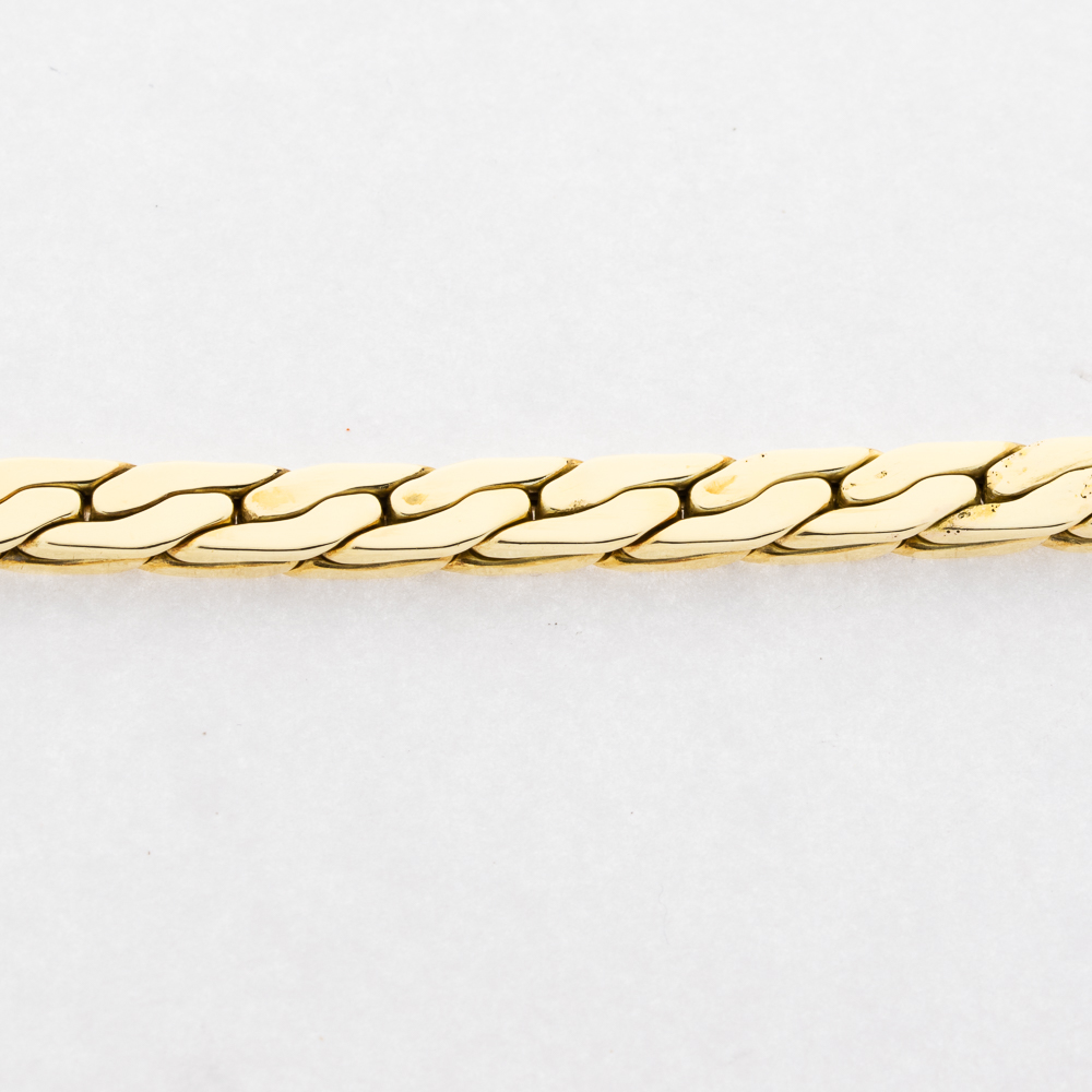 Halskette aus 585 Gelbgold, 44 cm, nachhaltiger second hand Schmuck perfekt aufgearbeitet
