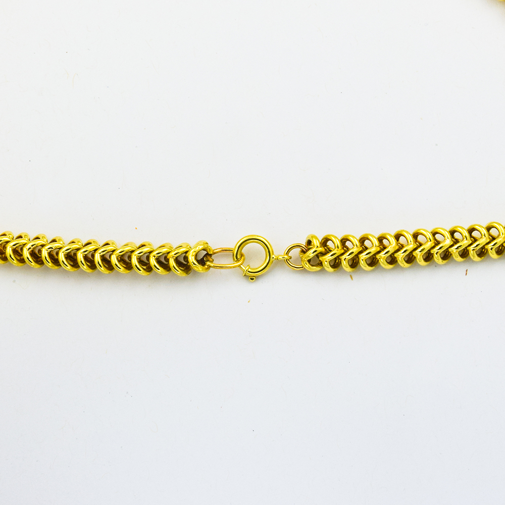 Halskette aus 585 Gelbgold, 45,5cm, nachhaltiger second hand Schmuck perfekt aufgearbeitet