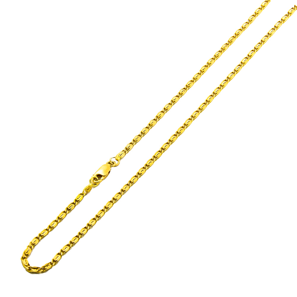 Halskette aus 750 Gelbgold, nachhaltiger second hand Schmuck perfekt aufgearbeitet