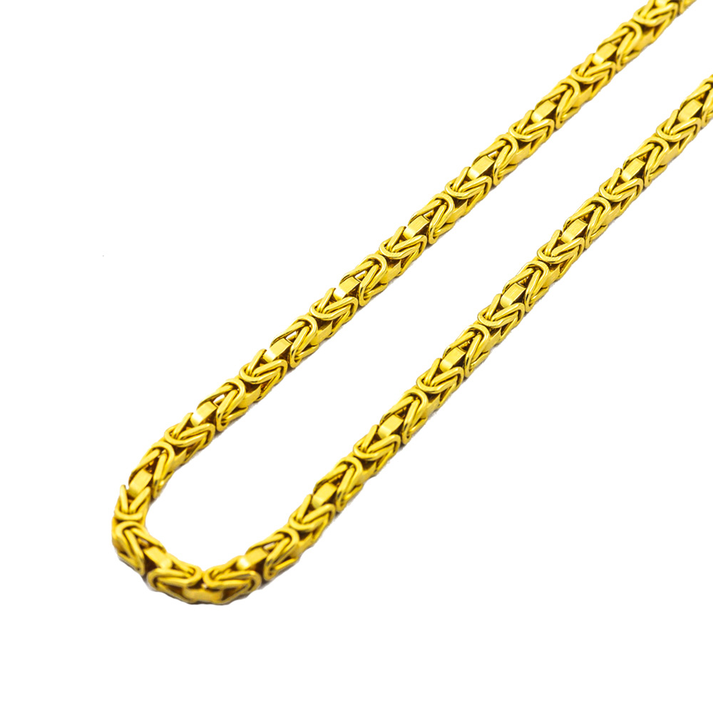 Königskette aus 585 Gelbgold, 90 cm, hochwertiger second hand Schmuck perfekt aufgearbeitet