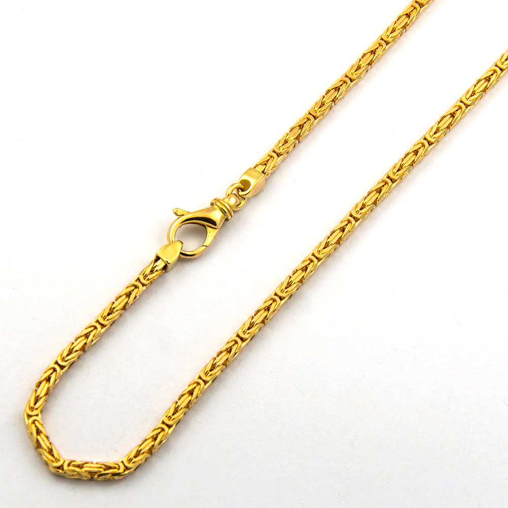 Königskette aus 750 Gelbgold, 50,5cm, nachhaltiger second hand Schmuck perfekt aufgearbeitet
