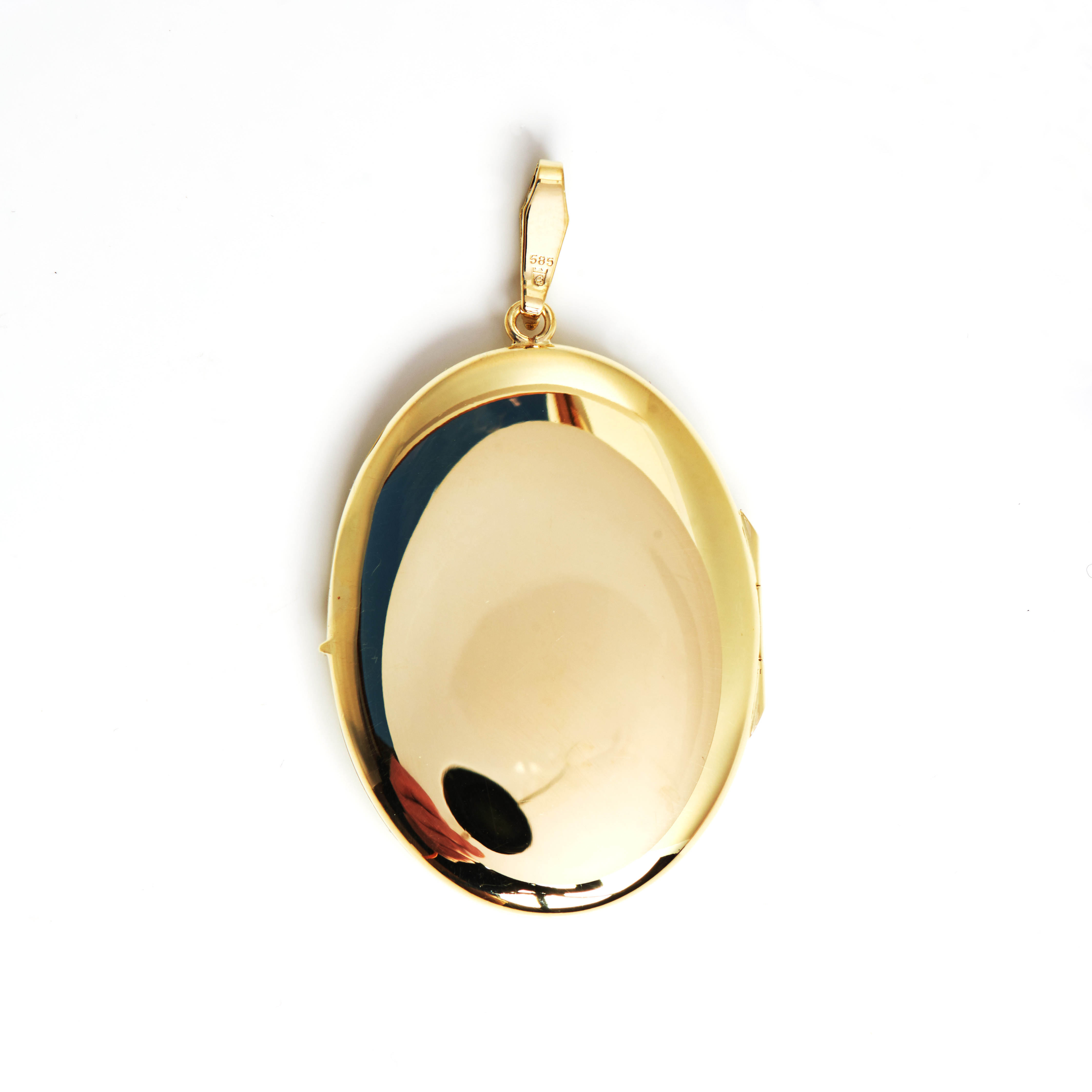 Medaillon aus 585 Gelbgold mit Brillant, nachhaltiger second hand Schmuck perfekt aufgearbeitet