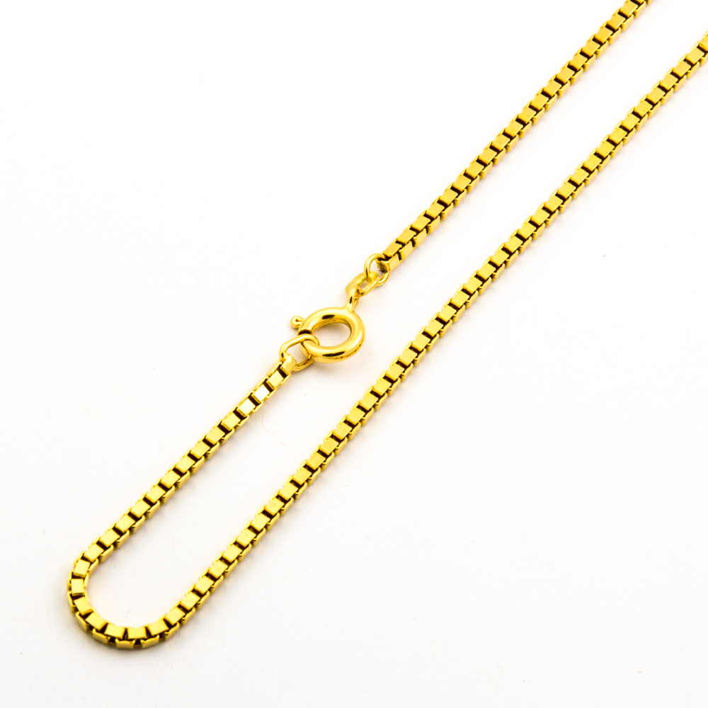 Veneziakette aus 585 Gelbgold, 80cm, nachhaltiger second hand Schmuck perfekt aufgearbeitet