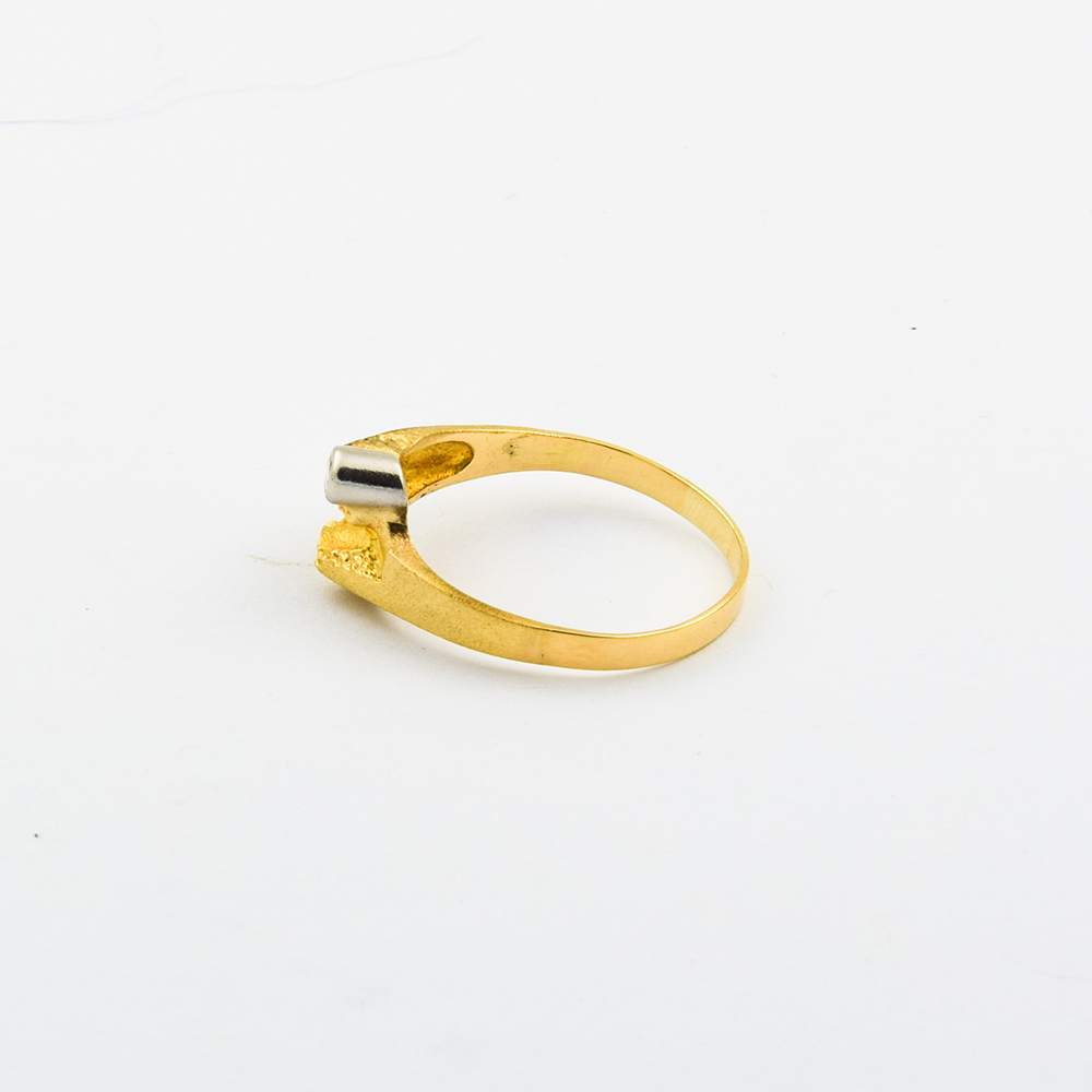 Lapponia Ring aus 750 Gelbgold/Platin mit Brillant, nachhaltiger second hand Schmuck perfekt aufgearbeitet