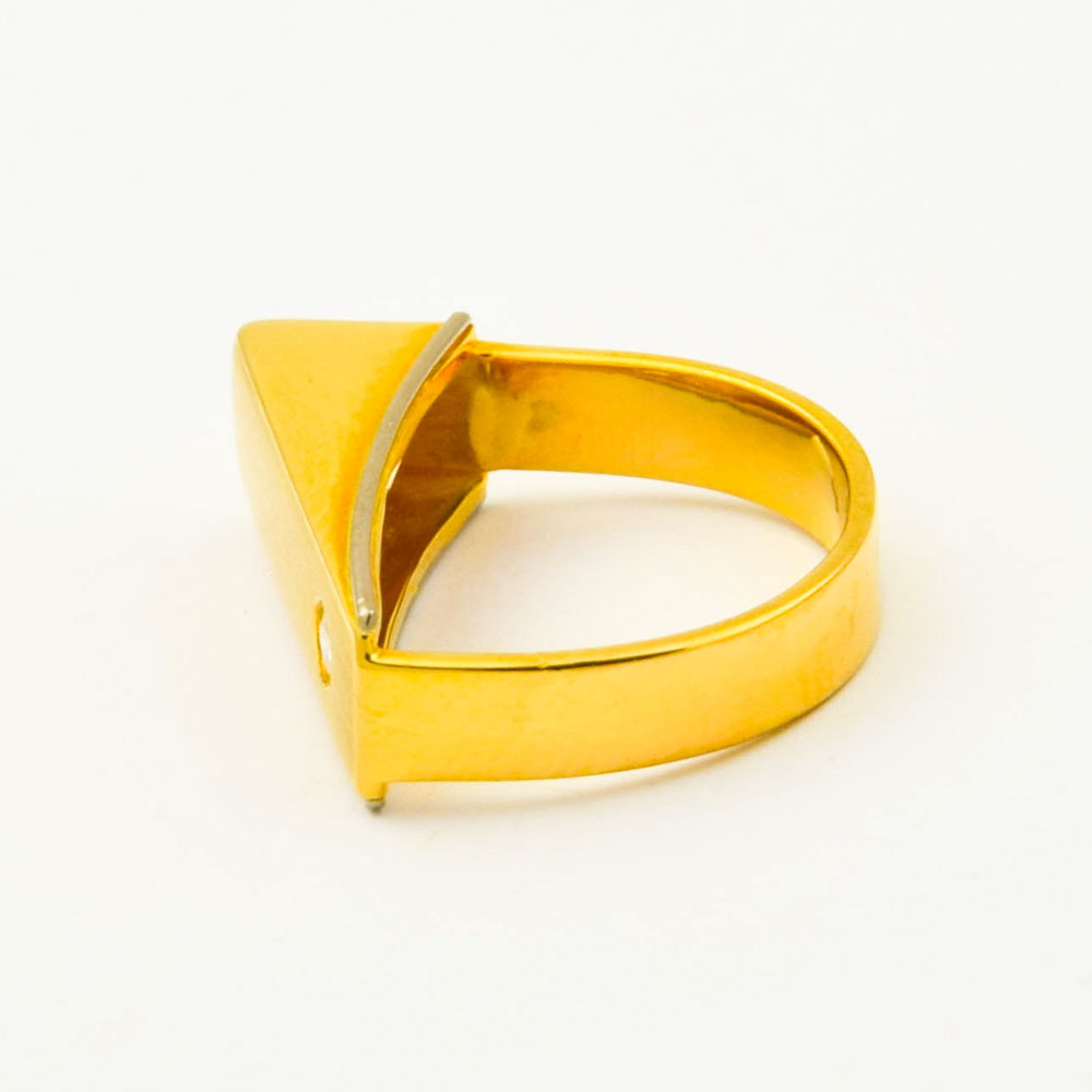 Brillantring aus 750 Gelb- und Weißgold, hochwertiger second hand Schmuck perfekt aufgearbeitet