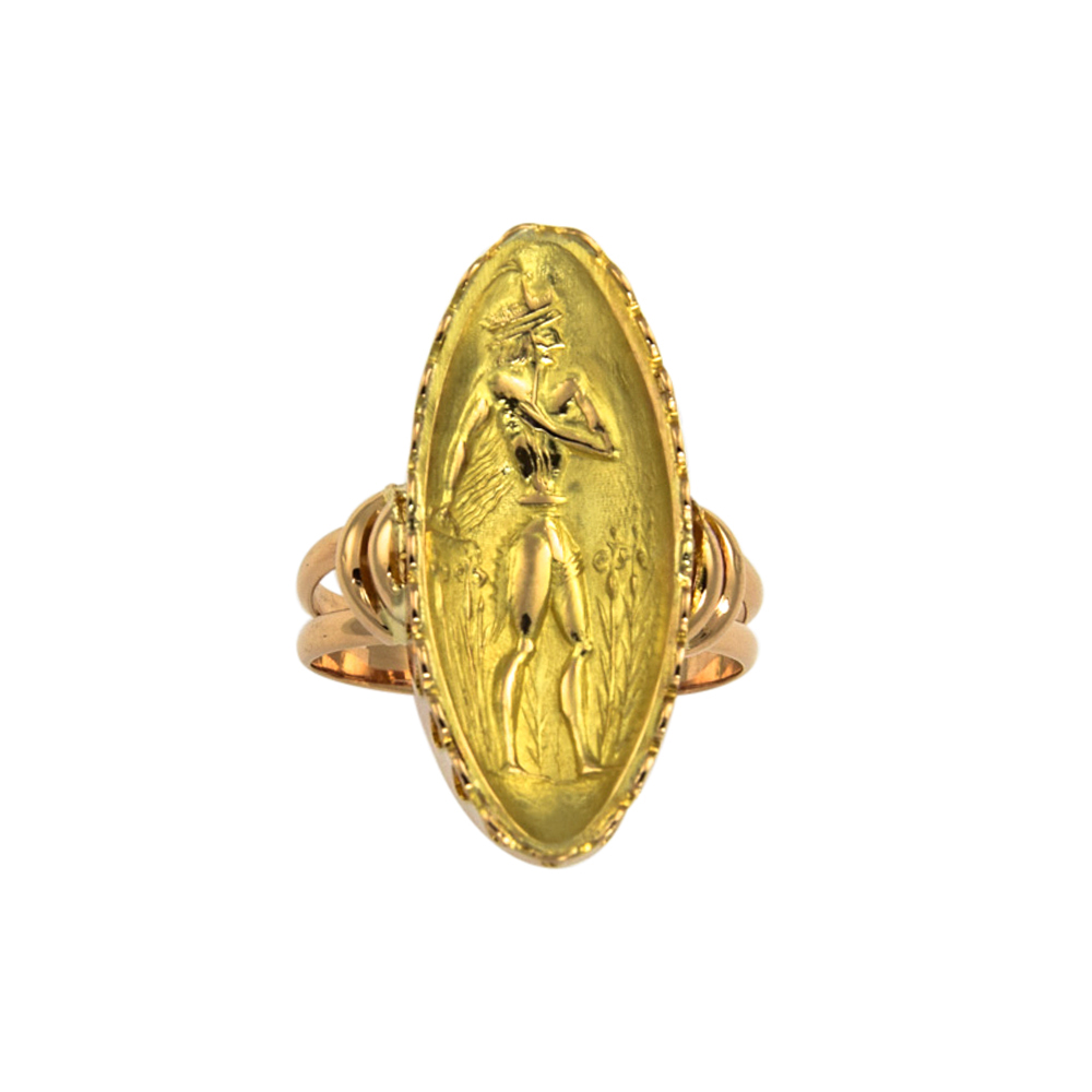 Ring Heiliger aus 750 Gelb- und Roségold, nachhaltiger second hand Schmuck perfekt aufgearbeitet