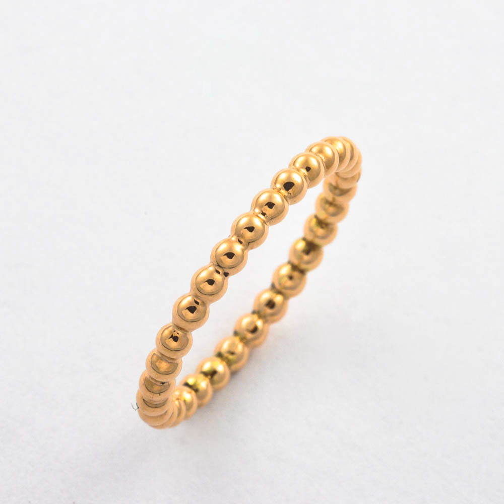 Ring Perldraht aus 585 Rotgold, hochwertiger second hand Schmuck perfekt aufgearbeitet
