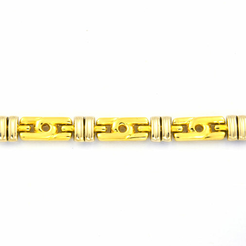 Armband aus 750 Gelb- und Weißgold, nachhaltiger second hand Schmuck perfekt aufgearbeitet