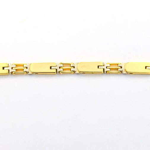 Armband aus 750 Gelb- und Weißgold, nachhaltiger second hand Schmuck perfekt aufgearbeitet
