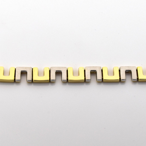 Armband aus 585 Gelb- und Weißgold, nachhaltiger second hand Schmuck perfekt aufgearbeitet