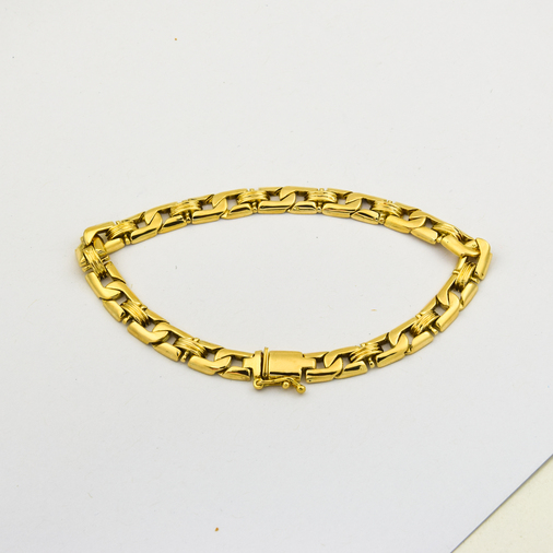 Armband aus 585 Gelbgold, 22cm, nachhaltiger second hand Schmuck perfekt aufgearbeitet