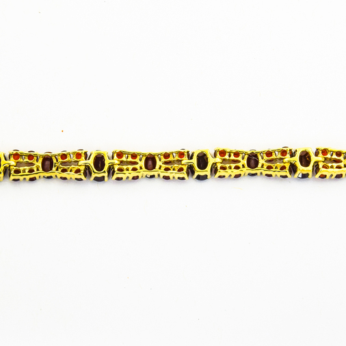 Granatarmband aus 333 Gelbgold, nachhaltiger second hand Schmuck perfekt aufgearbeitet