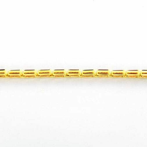 Granatarmband aus 750 Gelbgold, nachhaltiger second hand Schmuck perfekt aufgearbeitet