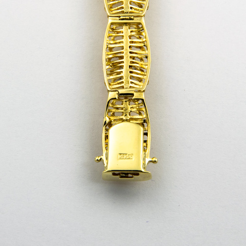 Armband aus 585 Gelbgold mit Perle, nachhaltiger second hand Schmuck perfekt aufgearbeitet